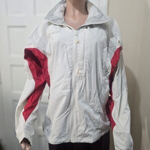 Columbia Women's White and Red Ski Jacket